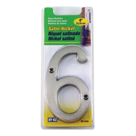 Hy-Ko NUMBER 4"" SAT NKL  6 BR-43SN/6